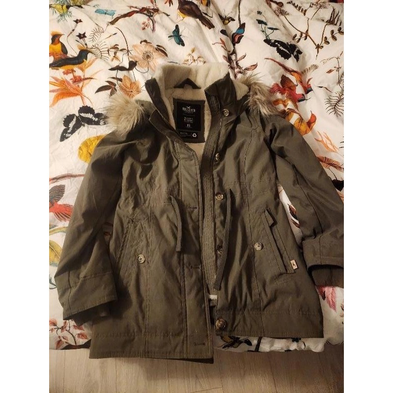 Manteau chaud ado HOLLISTER kaki  TAILLE Xs