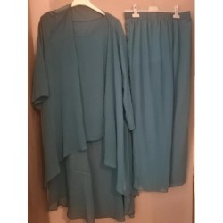ENSEMBLE 3 PIECES BLEU UNI...