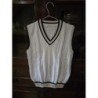 Pull sans manche blanc TAILLE L