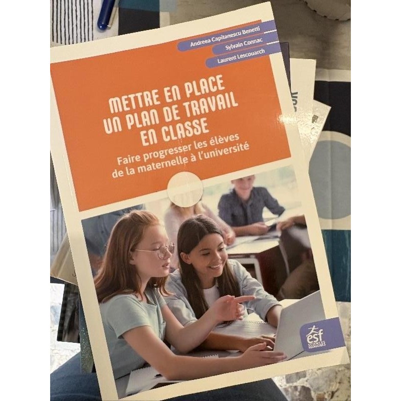 Livre mettre en place un plan de travail en classe 