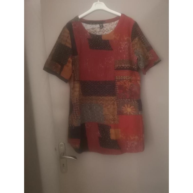 TUNIQUE MANC. COURTES MULTICOUL  A1 TAILLE 48/ 50