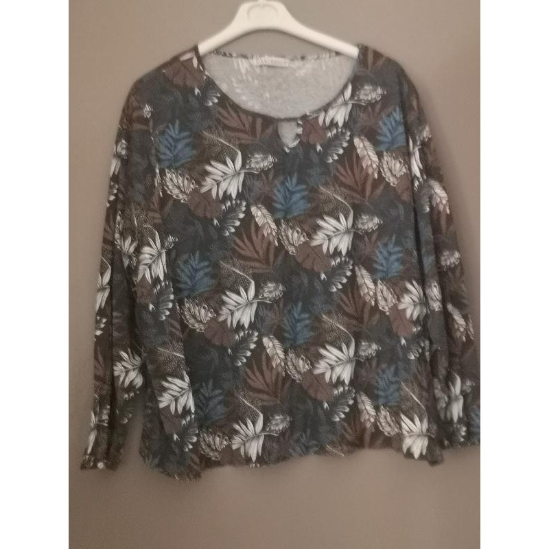 CHEMISIER VERT/MARRON  A3 TAILLE 48/ 50