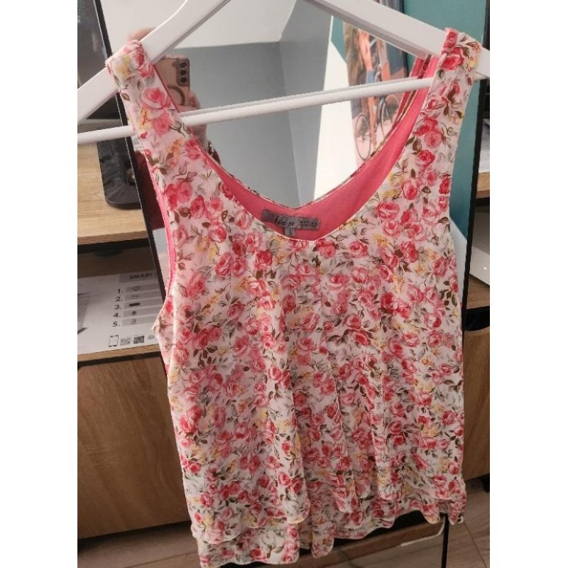 Haut été fleuri rose TAILLE 40/42