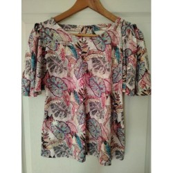 Haut imprimé feuilles GDM...