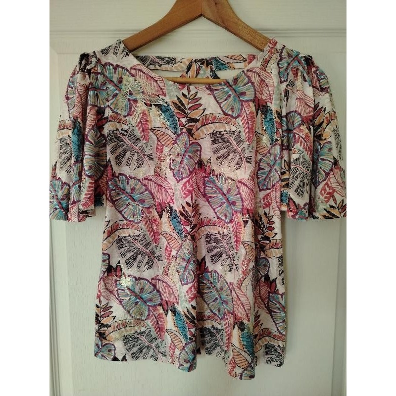 Haut imprimé feuilles GDM TAILLE S