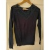 Pull bleu avec dentelle GDM TAILLE S