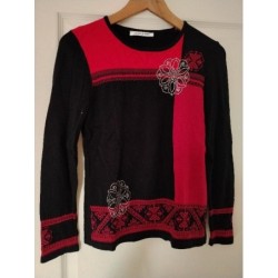 Pull noir/rouge Christine...