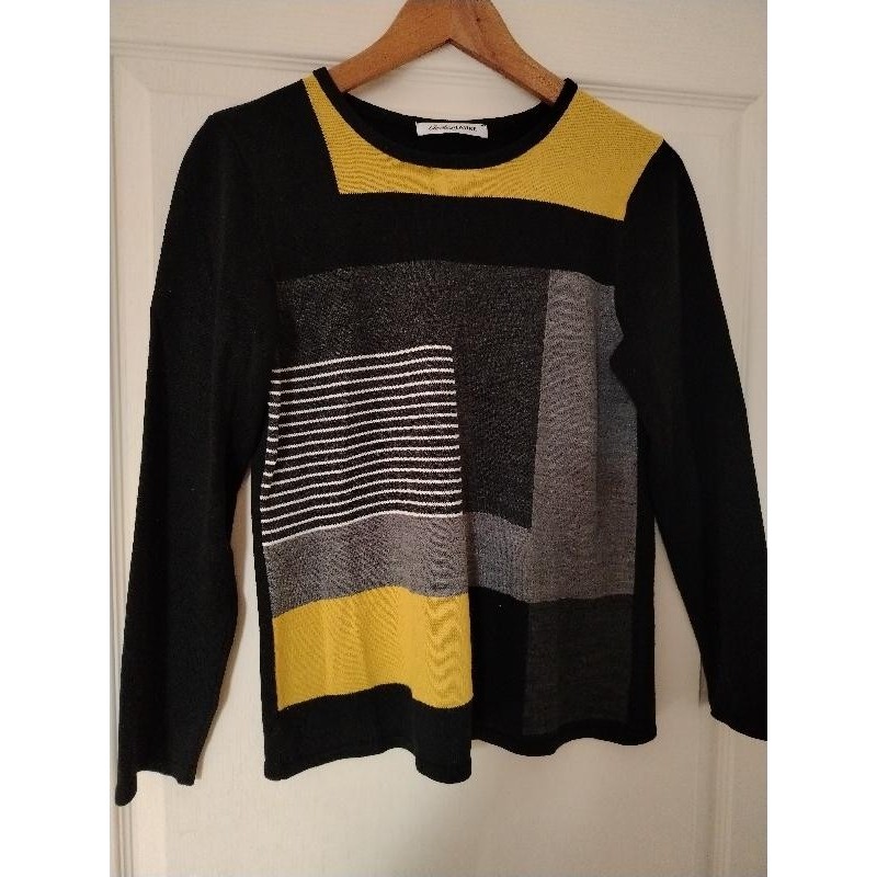 Pull noir/ocre Christine Laure TAILLE 1