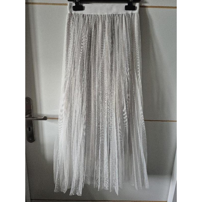 jupe plissée argentée de chez Molly Bracken TAILLE XS/S