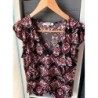 Blouse noire/rouge Morgan  TAILLE M