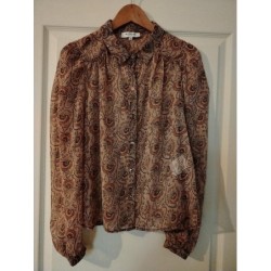 Chemise marron transparent...