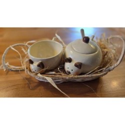 Tasse et sucrier "Chat"