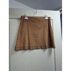 Jupe en daim marron  TAILLE L