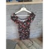 Robe a fleur noir  TAILLE 46