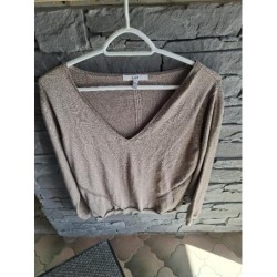 Pull marron a paillette L...