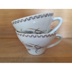 2 tasses porcelaine