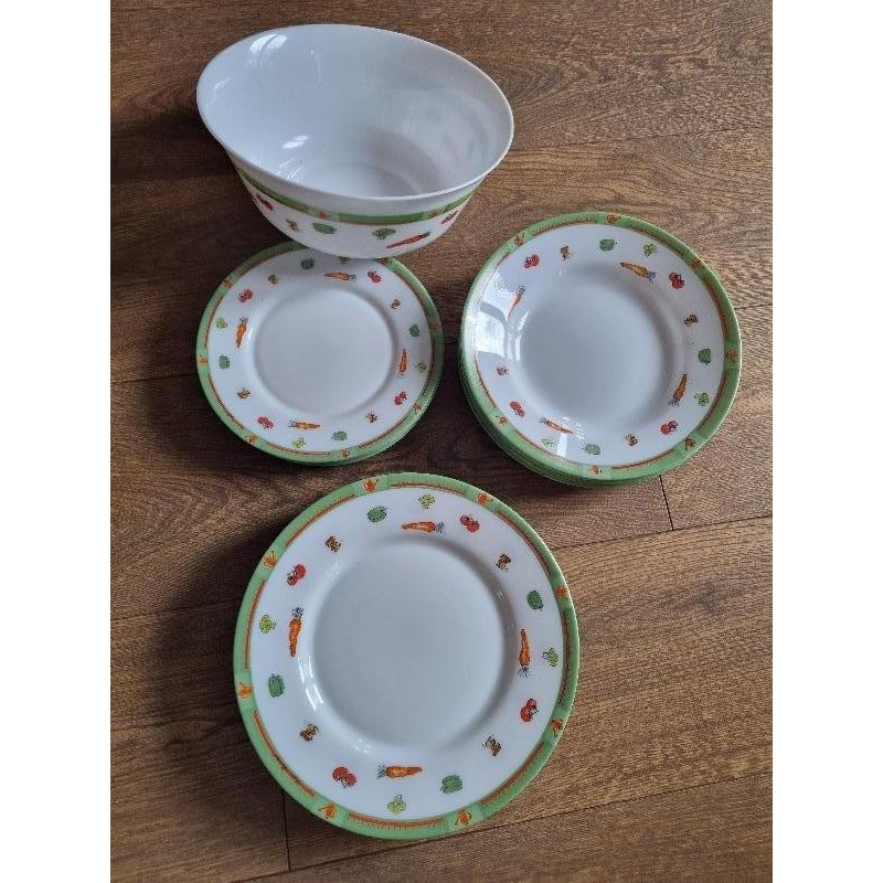 1 lotse 18 assiettes + 1 saladier ARCOPAL 